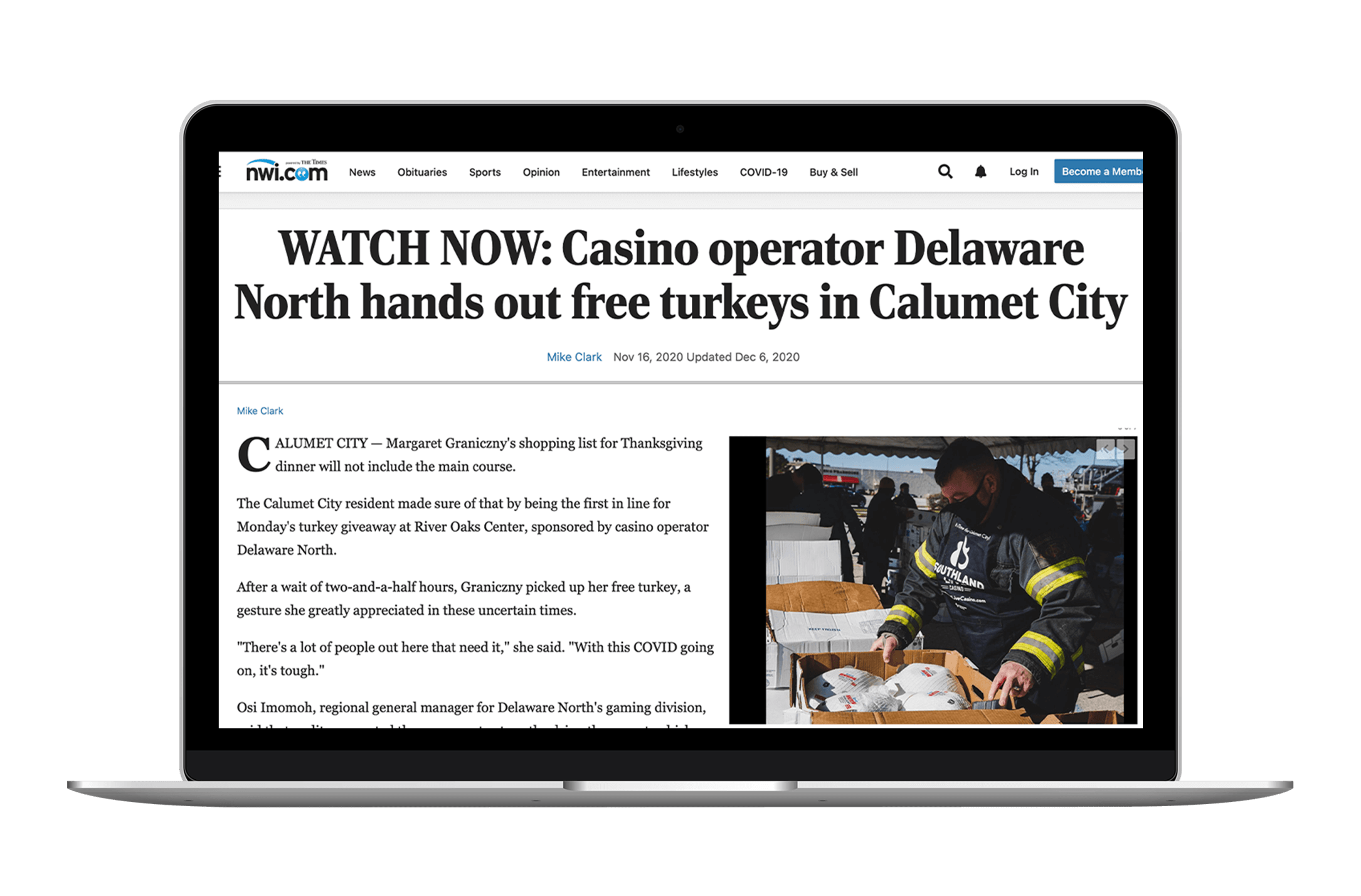  Casino operator Delaware North hands out free turkeys in Calumet City